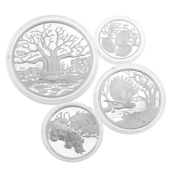 Juego de 4 monedas Peace Park - 'Greater Mapungubwe' Silver 2012 Proof