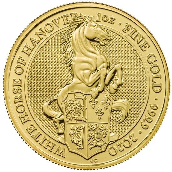 The Queen’s Beasts 2020: The White Horse of Hanover 1 oz Gold