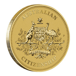 Australian Citizenship 1 dolar bronz aluminiu 2023 în card