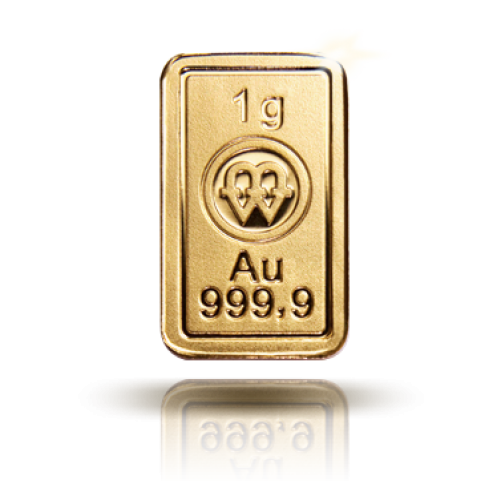 1 gram Goldbarren Polish Mint