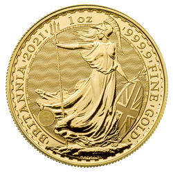 Britannia 1 once d'or 2021 LOT DE 5 PIÈCES