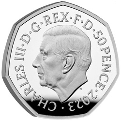 Star Wars: R2-D2 e C-3PO colorato 50 pence d'argento 2023 Proof