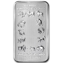Lingotto d'argento Lunar Year of the Goat 10 once d'argento 2027 Prooflike
