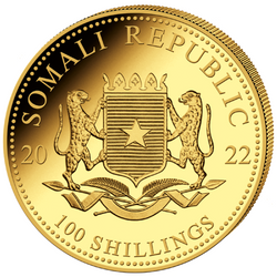 African Wildlife: Somalia Elephant 1/10 oz Gold 2022