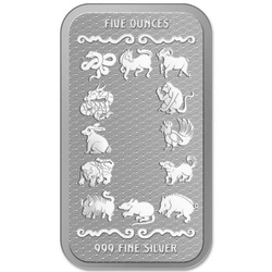 Pamp Jahr der Schlange 5 oz Silber Barren 2025 LBMA GD Refiner