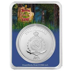 Niue: Shrek coloreado película 20 Aniversario 1 oz Plata 2021