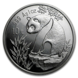 Chińska Panda 1 uncja Srebra 1993