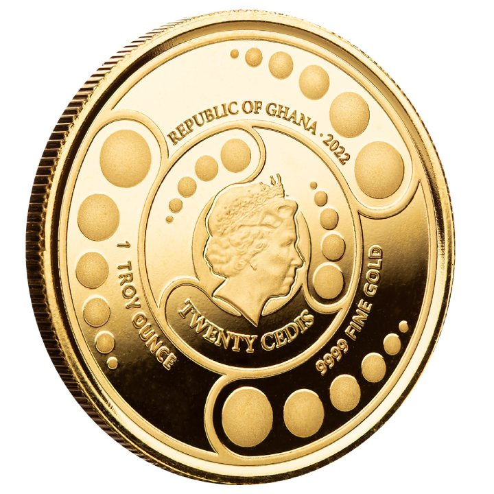 Ghana: Alien colorato 1 oncia d'oro 2022 Proof
