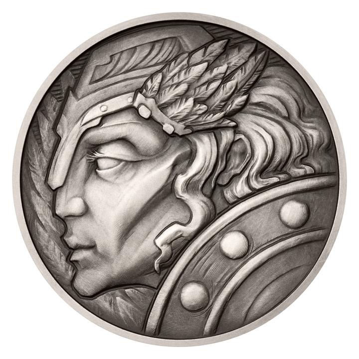 Niue: Mythological Figures - Walküre Stand 1 Unze Silber 2025 Antiqued Coin