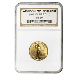 Americký orel 1/4 unce zlata 2006 MS 69 NGC