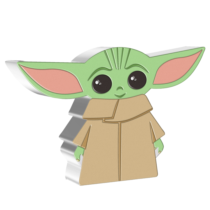 Niue: Star Wars – Grogu Chibi Coin, kolorovaná, 1 unce stříbra, 2021, Proof