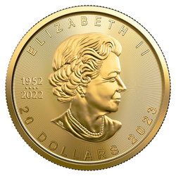 Hoja de Arce Canadiense 1/2 oz Oro 2023