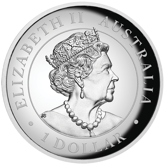 Australijski Kangur kolorowany 1 uncja Srebra 2022 Proof High Relief