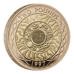 25. rocznica £2 Złoto 2022 Proof