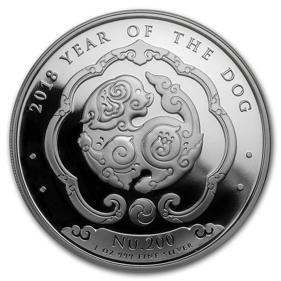 Bhutan: Das Jahr des Hundes 1oz Silber 2018