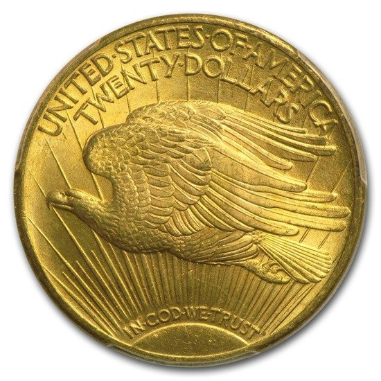 Double Eagle 20 Dollar Złoto 1924 NGC MS63