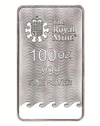 100 onces de lingot d'argent Britannia