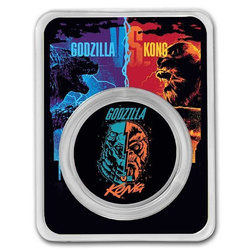 Niue: Godzilla vs. King Kong coloreado 1 oz Plata 2021