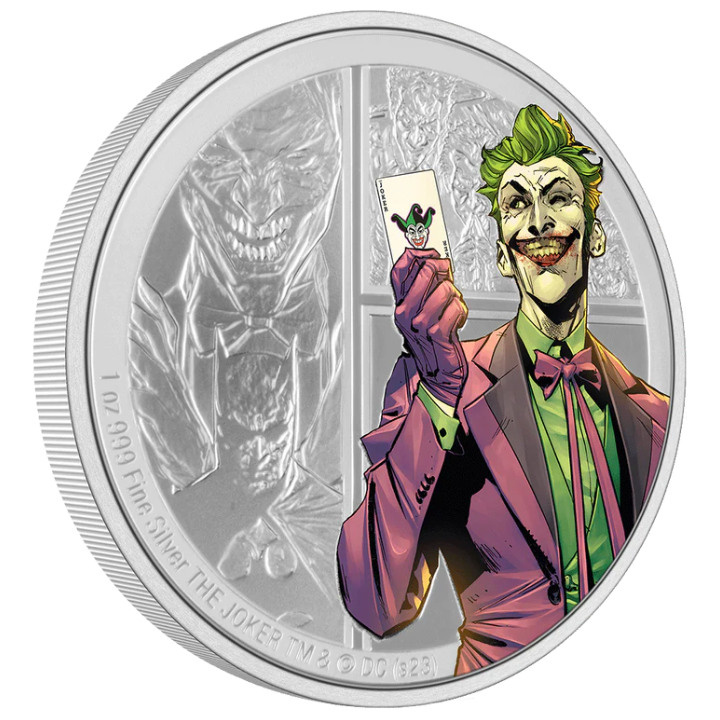 Niue: DC Villains - The Joker coloured 1 oz Silber 2023 Proof