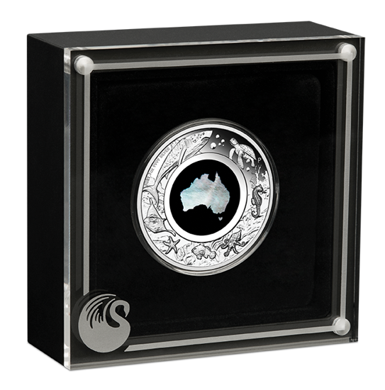 Great Southern Land 1 uncja Srebra 2021 Proof (Moneta z masą perłową)
