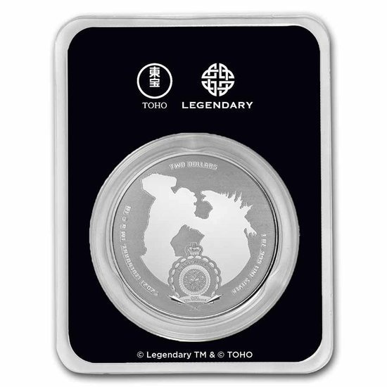 Niue: Godzilla 1 oz Plata 2021 Slab