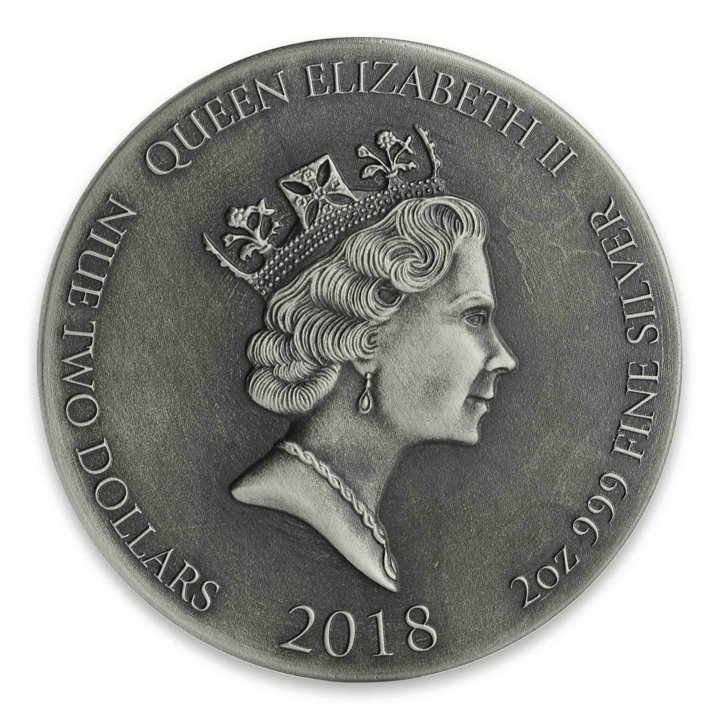 Niue: Biblico - La tentazione di Gesù 2 once d'argento 2018 Proof Antiqued Coin