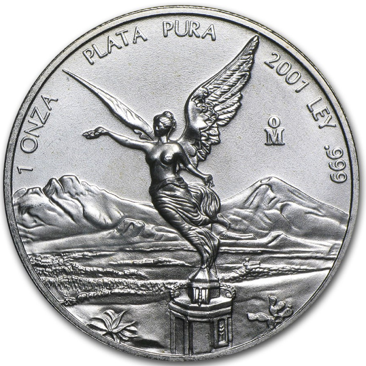 Mexikói Libertad 1 uncia ezüst 2001
