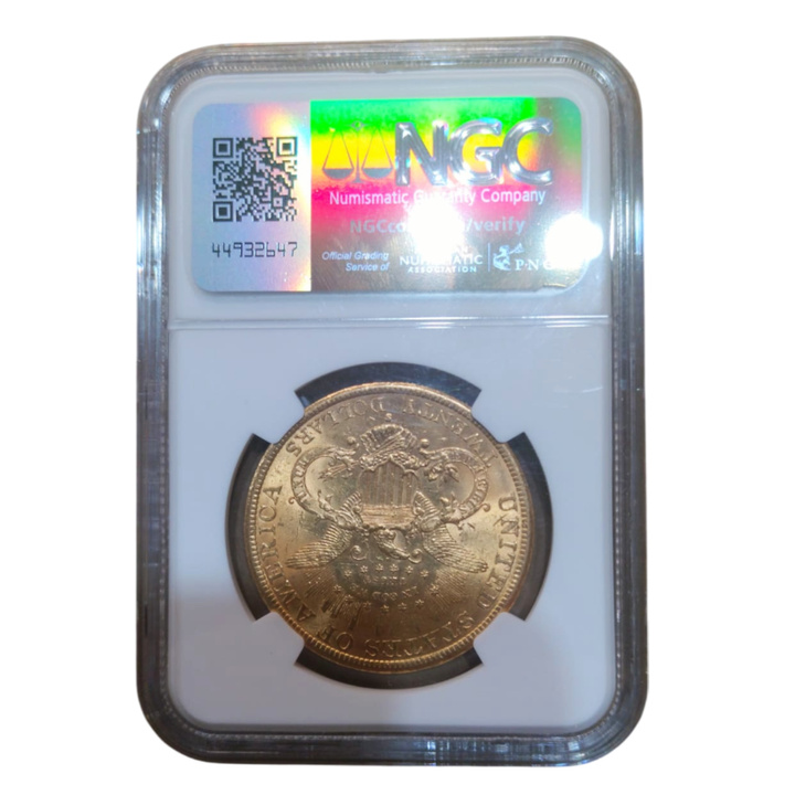 Liberty Head Double Eagle $20 1896 AU58