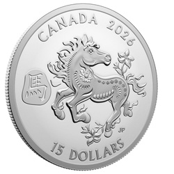 Kanada: Lunarjahr des Pferdes 1 Unze Silber 2026 Proof
