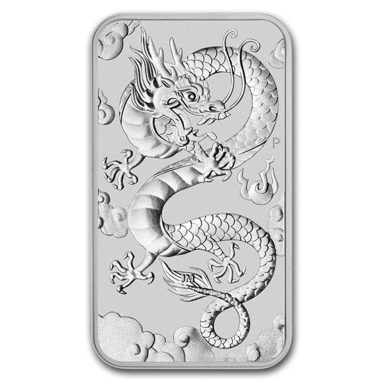 Lingot Dragon 1 once d'argent 2019