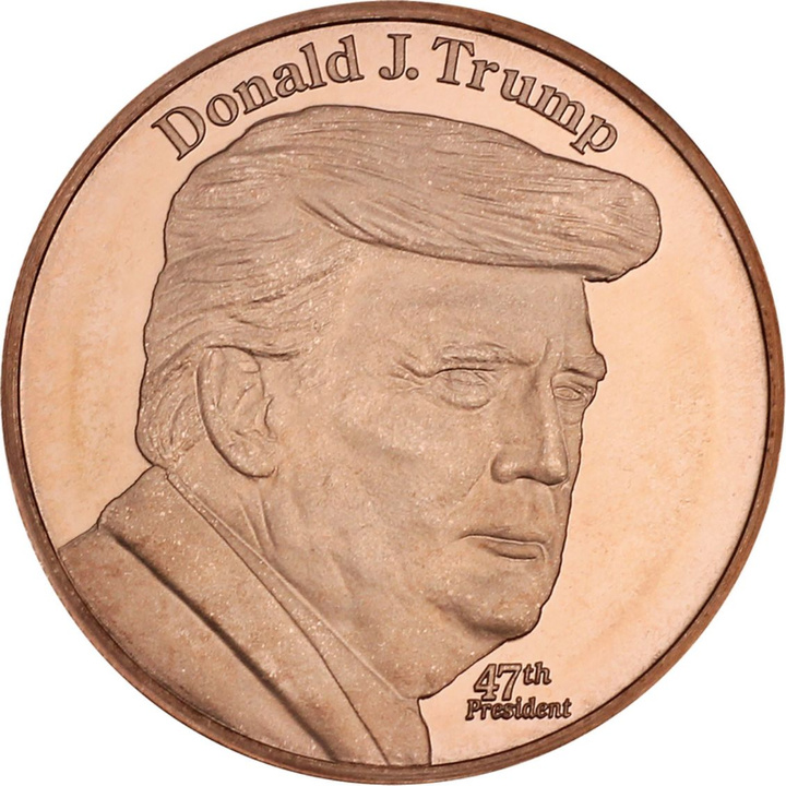 Medaglia in rame Donald J. Trump – 47th President 1 oncia AVDP di rame