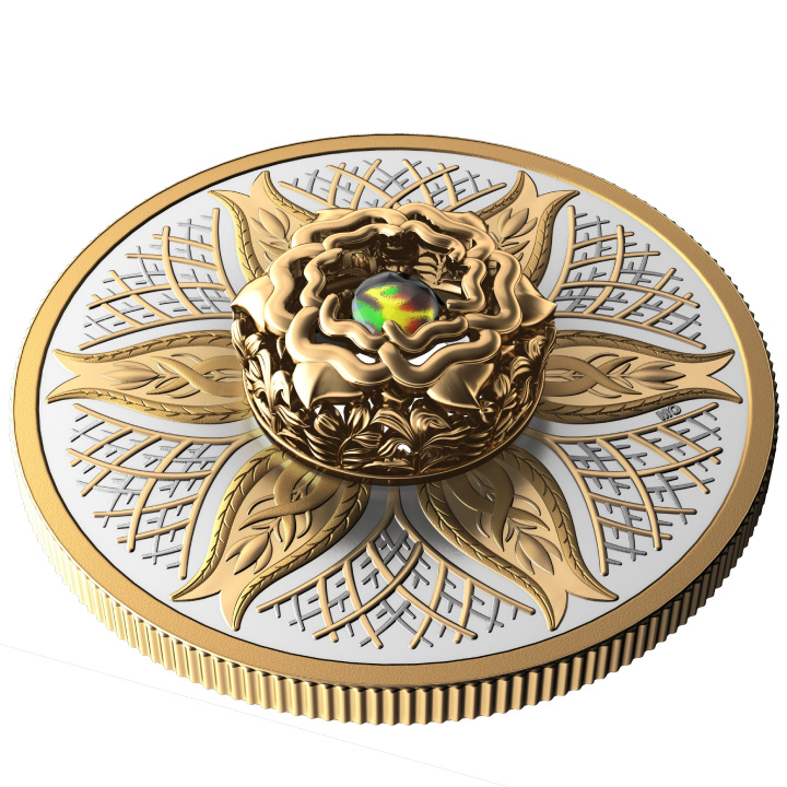 Canada: Dancing Ammolite - Elements of Nature "Earth" Silver 2025 Gilded Proof Coin