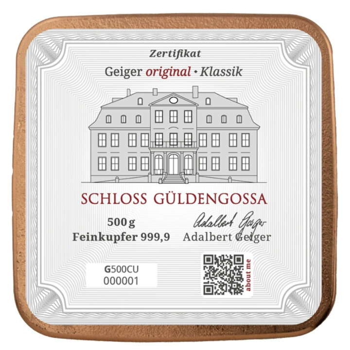 500 gram Kupferbarren