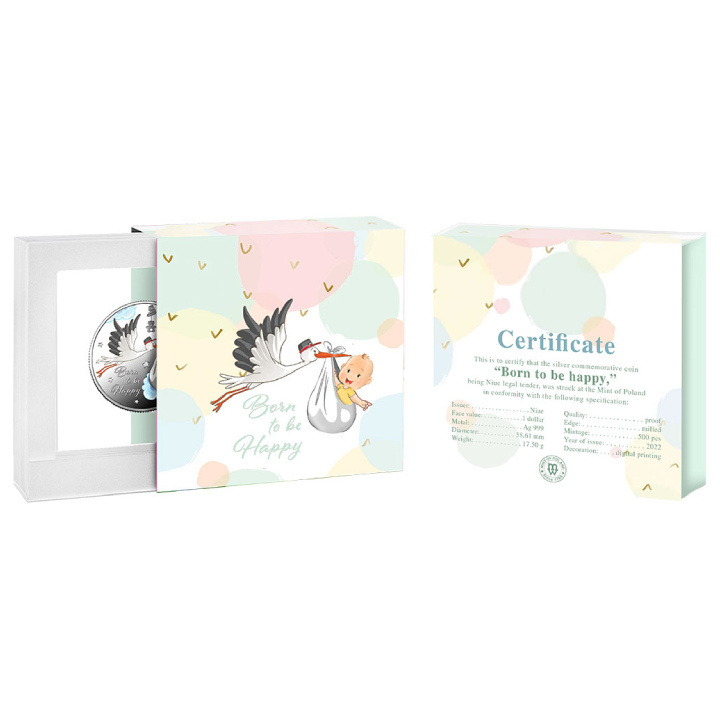 Niue: Born to Be Happy colorato $1 Argento 2022 Proof