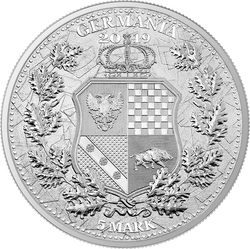 Allegories: Britannia & Germania 1 uncja Srebra 2019