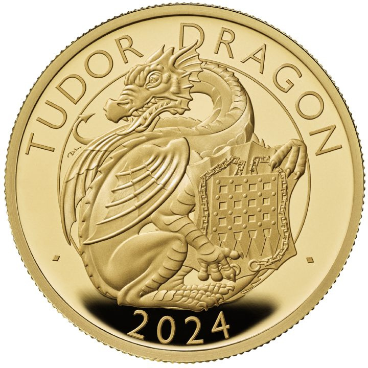 The Royal Tudor Beasts: The Tudor Dragon 1 uncja Złota 2024 Proof