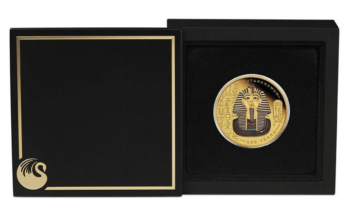 Tuvalu: Tutankhamun felfedezésének 100. évfordulója színes 1 uncia arany 2022 Proof