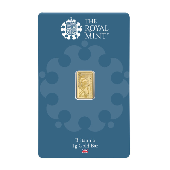 The Royal Mint - Lingote de oro Britannia de 1 gramo