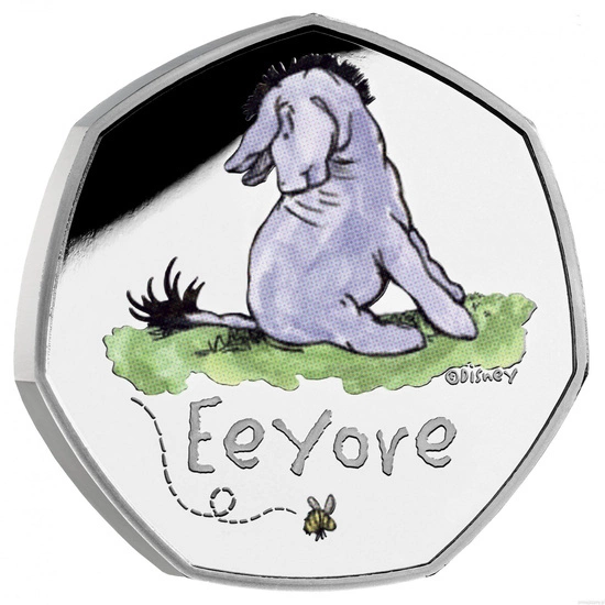 Winnie the Pooh - Eeyore colored Silver 2022 Proof