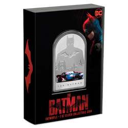 Niue: The Batman - Batmobile colorata 1 oncia d'argento 2022 Proof