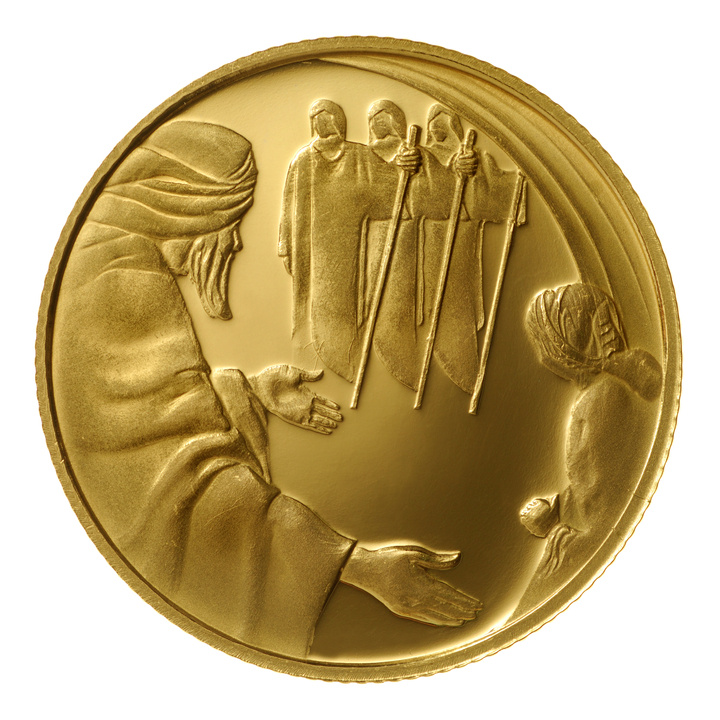 Abraham et les anges 10 NIS Or 2006 Proof