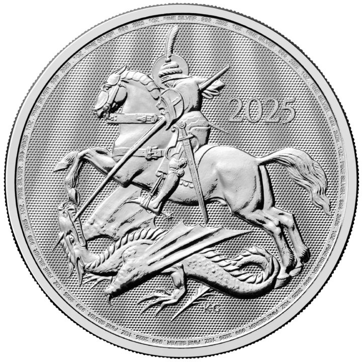 St George and the Dragon 1 oz Silver 2025 Coin