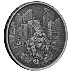 Tokelau: Komodo Dragon A.I. Apocalypse 1 oz Silber 2022 Antiqued Coin