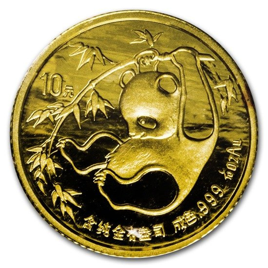 Chińska Panda 1/10 uncji Złota 1985