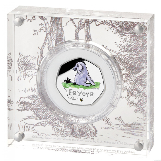 Winnie the Pooh - Eeyore colored Silver 2022 Proof