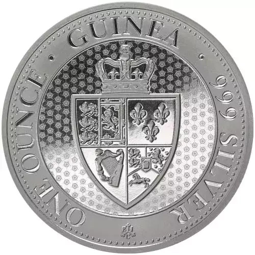 Święta Helena: Spade Guinea 1 uncja Srebra 2020