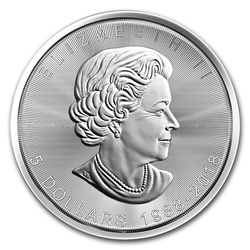 Feuille d'érable canadienne 1 once d'argent 2018 (30e anniversaire)