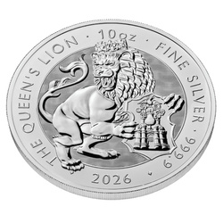 The Royal Tudor Beasts: Queen's Lion 10 uncji Srebra 2026
