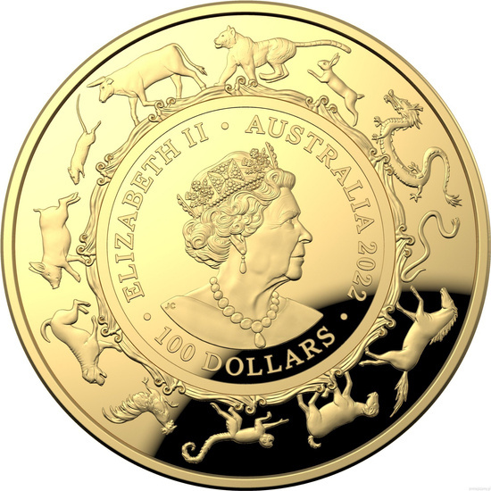 Lunar: Año del Tigre 1 oz Oro 2022 Proof