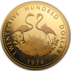 Bahamas $2500 Gold 1974 Proof 
